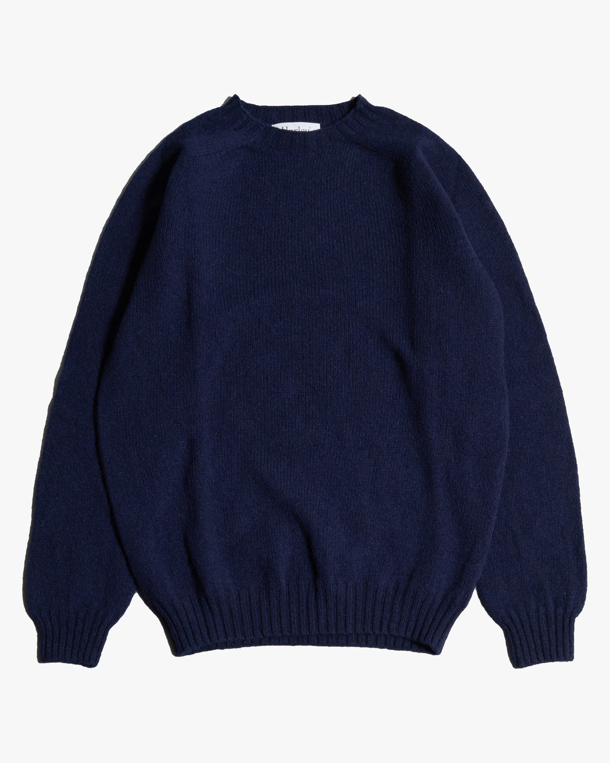 Harley of Scotland Supersoft Crew Neck Sweater - Navy