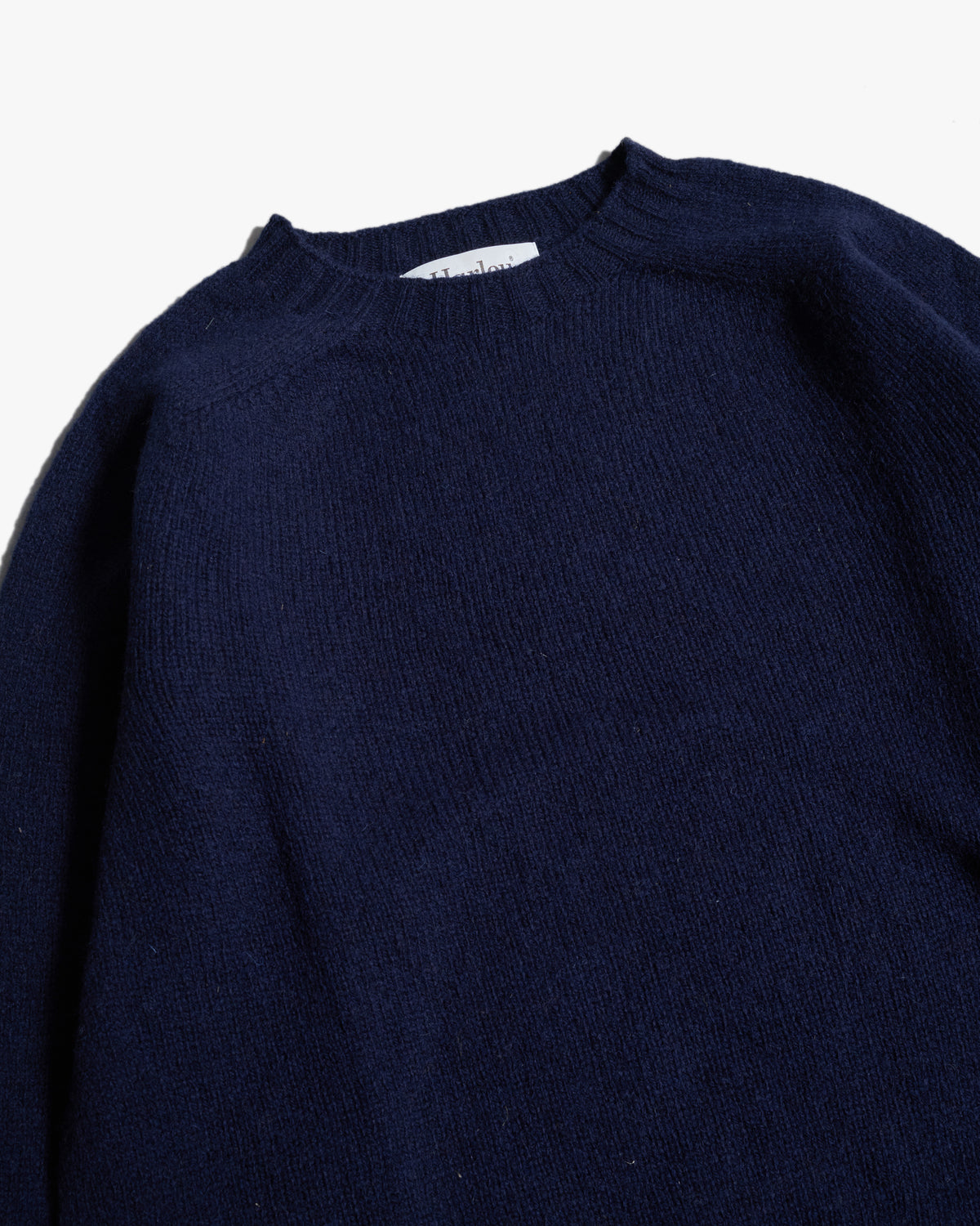 Harley of Scotland Supersoft Crew Neck Sweater - Navy
