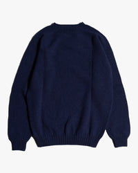 Harley of Scotland Supersoft Crew Neck Sweater - Navy