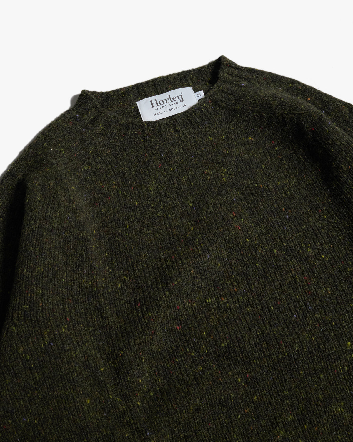 Harley of Scotland Glenugie Nep Crew Neck Sweater - Harris | Harley of Scotland Sweaters & Knitwear | Jeanstore