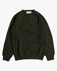 Harley of Scotland Glenugie Nep Crew Neck Sweater - Harris | Harley of Scotland Sweaters & Knitwear | Jeanstore