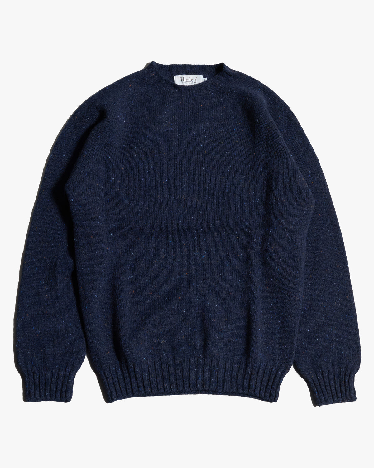 Harley of Scotland Glenugie Nep Crew Neck Sweater - Jura