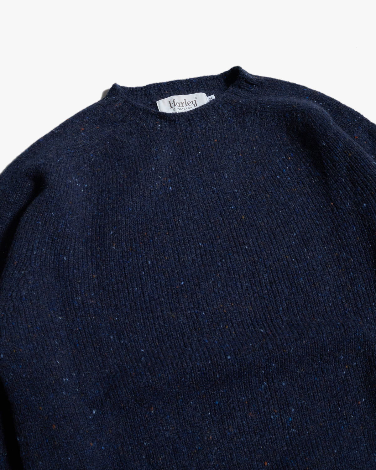 Harley of Scotland Glenugie Nep Crew Neck Sweater - Jura