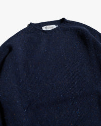 Harley of Scotland Glenugie Nep Crew Neck Sweater - Jura