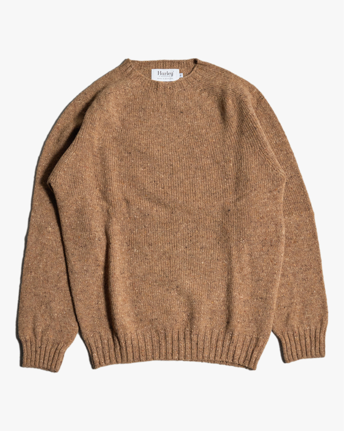 Harley of Scotland Glenugie Nep Crew Neck Sweater - Knoydart | Harley of Scotland Sweaters & Knitwear | Jeanstore