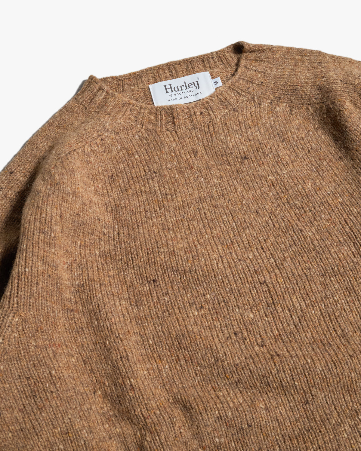 Harley of Scotland Glenugie Nep Crew Neck Sweater - Knoydart | Harley of Scotland Sweaters & Knitwear | Jeanstore