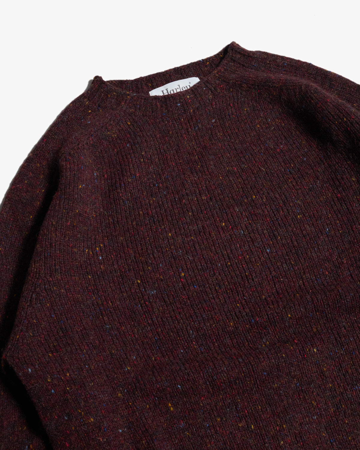 Harley of Scotland Glenugie Nep Crew Neck Sweater - Lewis | Harley of Scotland Sweaters & Knitwear | Jeanstore