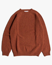 Harley of Scotland Glenugie Nep Crew Neck Sweater - Rhum | Harley of Scotland Sweaters & Knitwear | Jeanstore