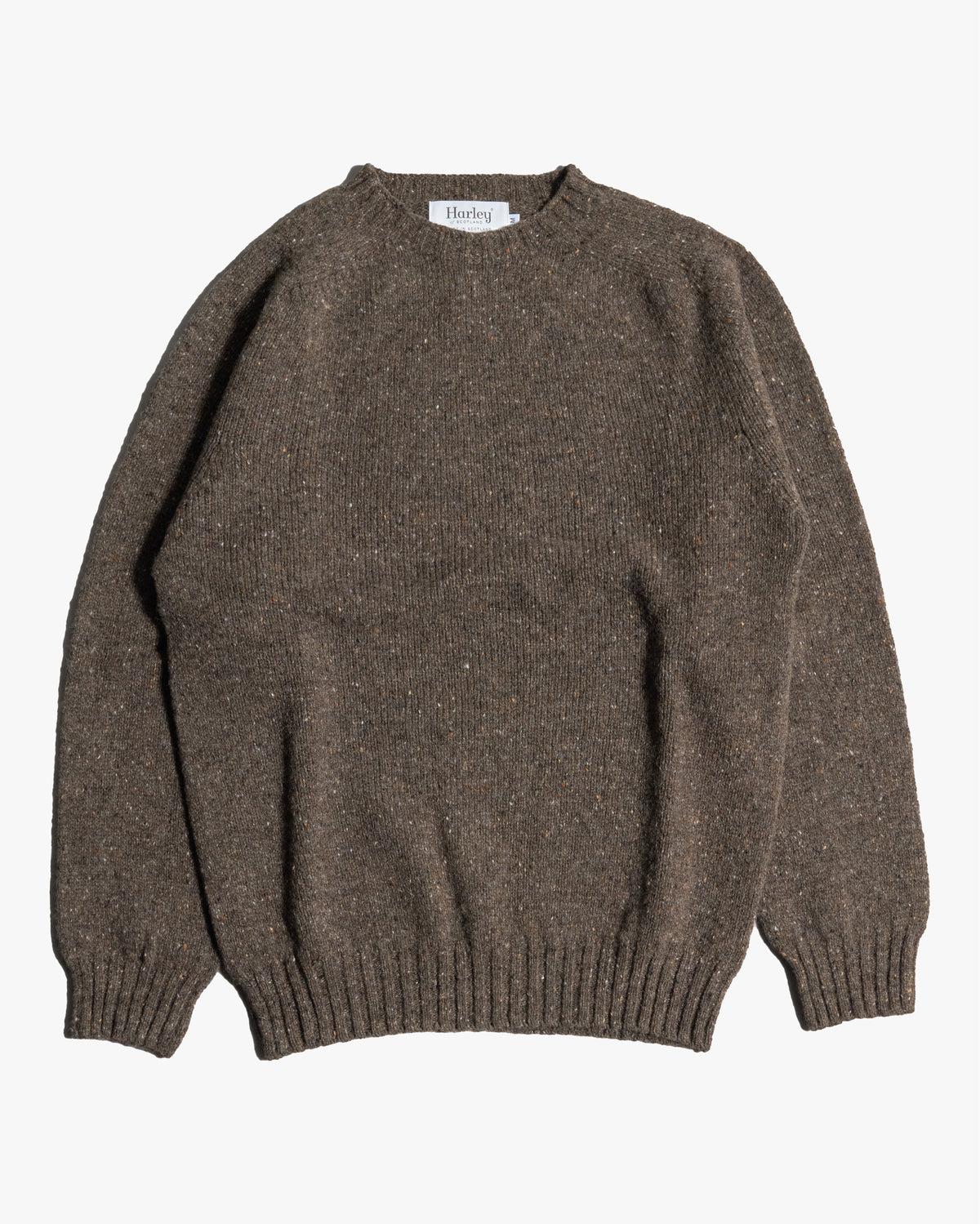 Harley of Scotland Glenugie Nep Crew Neck Sweater - Staffa | Harley of Scotland Sweaters & Knitwear | Jeanstore