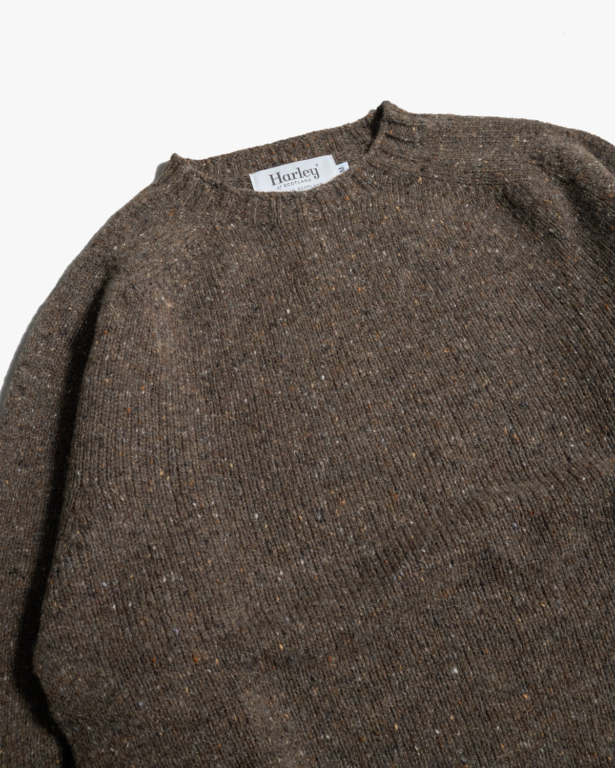 Harley of Scotland Glenugie Nep Crew Neck Sweater - Staffa | Harley of Scotland Sweaters & Knitwear | Jeanstore