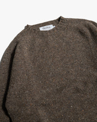 Harley of Scotland Glenugie Nep Crew Neck Sweater - Staffa | Harley of Scotland Sweaters & Knitwear | Jeanstore