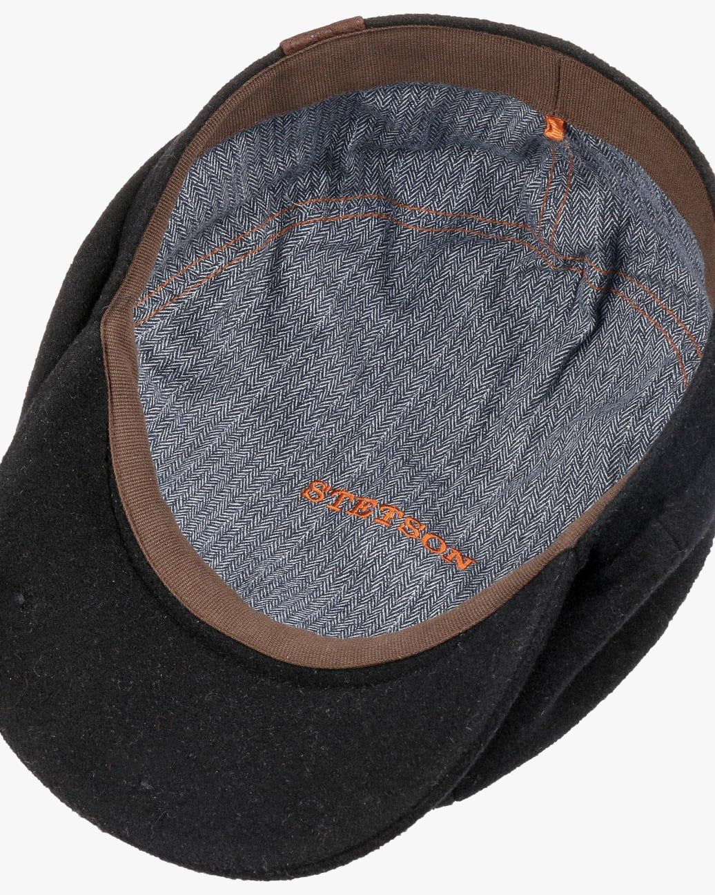 Stetson Hatteras Wool / Cashmere Flat Cap - Black | Stetson Hats | Jeanstore