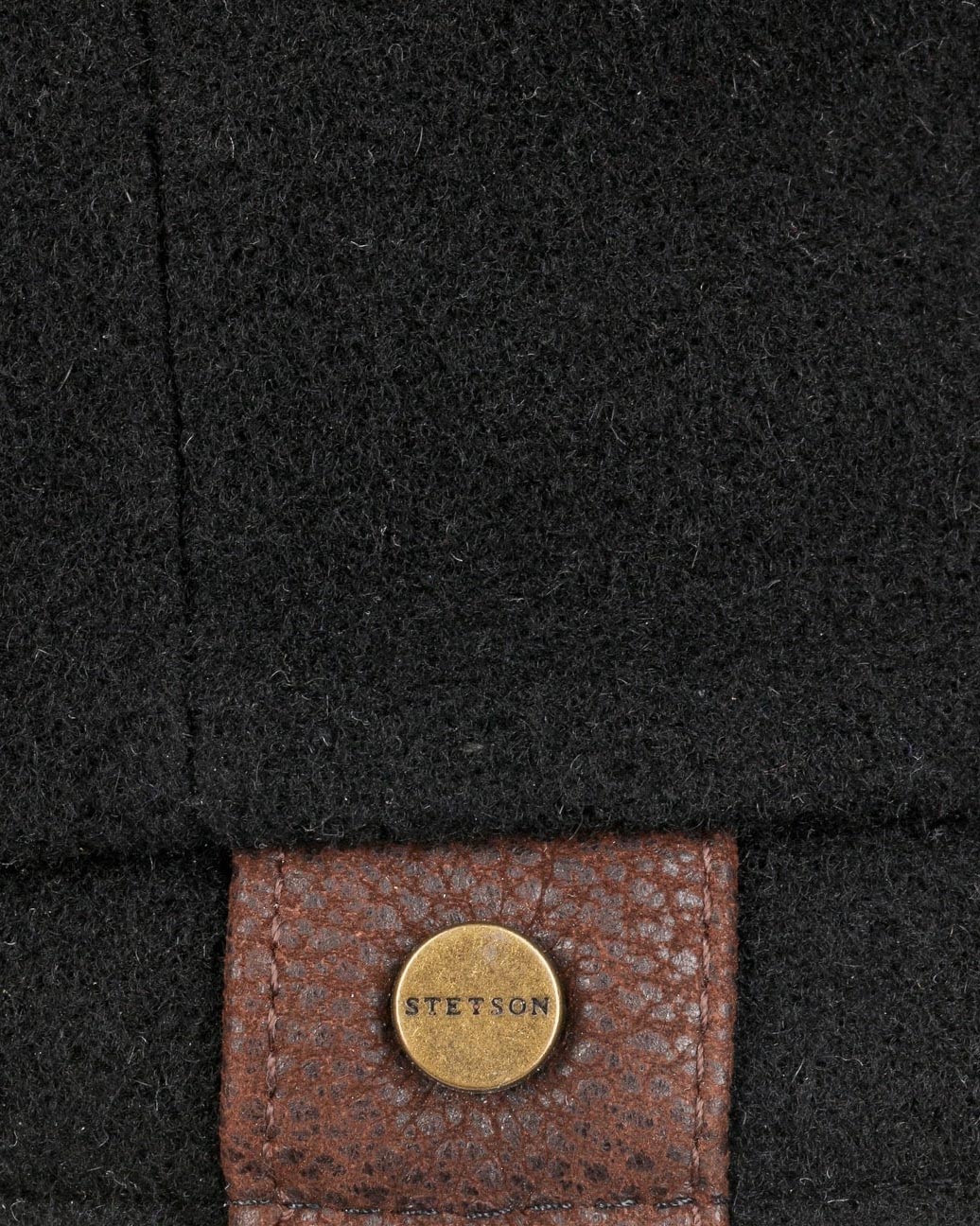 Stetson Hatteras Wool / Cashmere Flat Cap - Black | Stetson Hats | Jeanstore