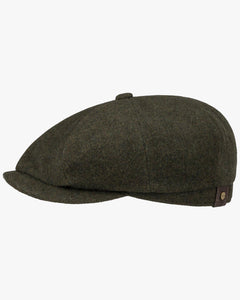 Stetson Hatteras Wool / Cashmere Flat Cap - Moss