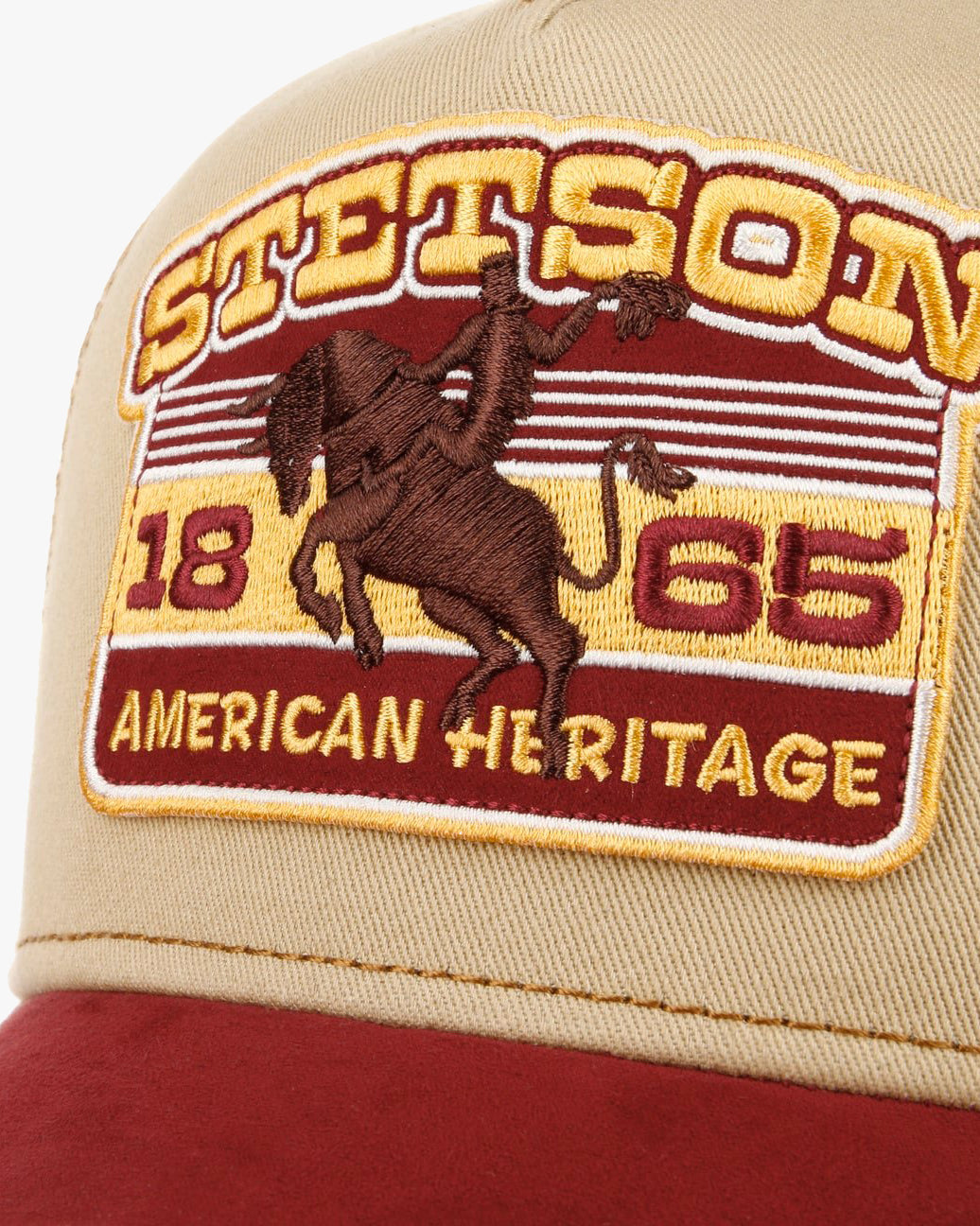 Stetson Rodeo Trucker Cap - Wine / Beige | Stetson Hats | JEANSTORE