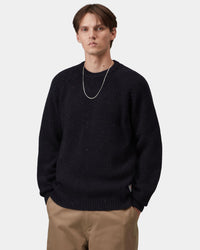 Carhartt WIP Anglistic Sweater - Speckled Dark Navy