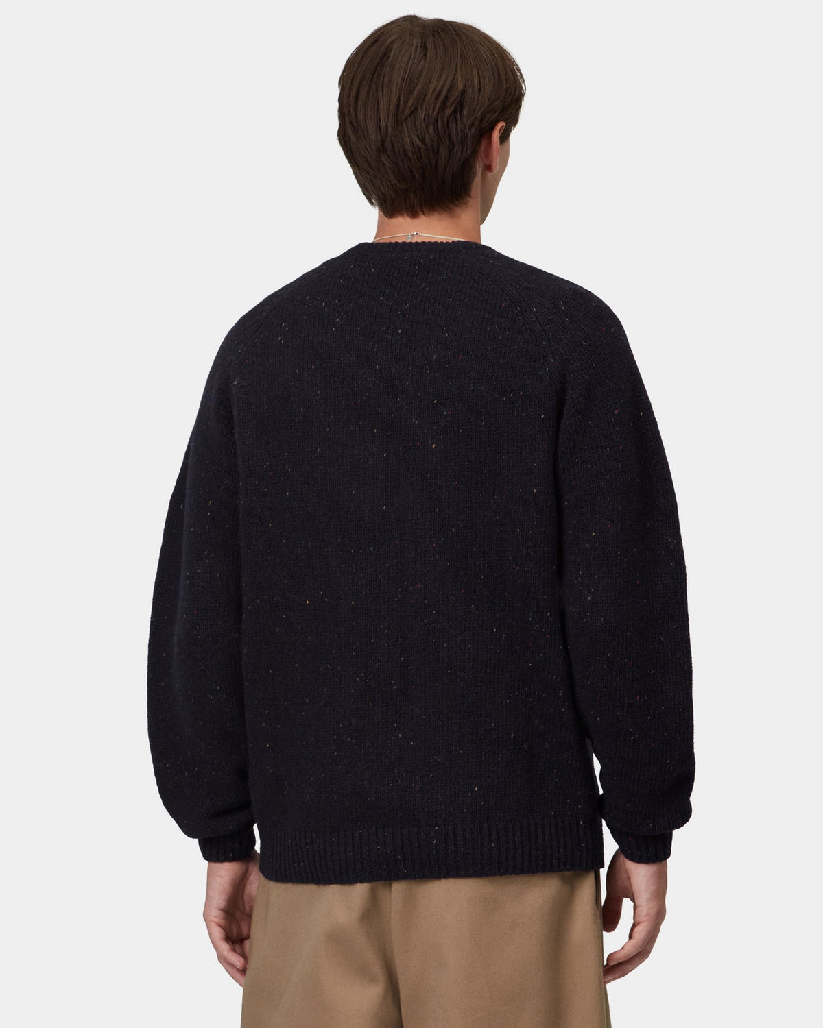 Carhartt WIP Anglistic Sweater - Speckled Dark Navy