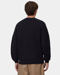 Carhartt WIP Anglistic Sweater - Speckled Dark Navy