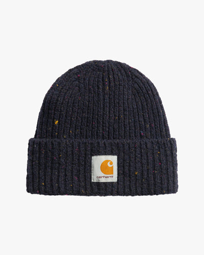 Carhartt WIP Anglistic Beanie - Speckled Dark Navy