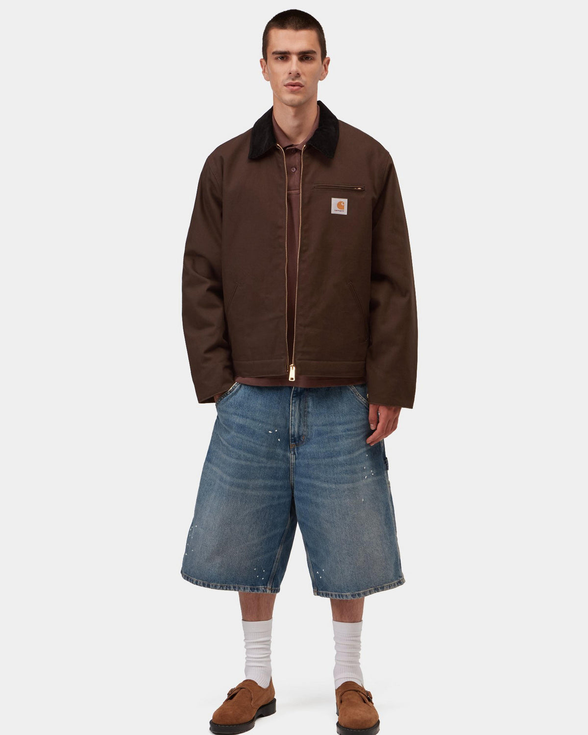 Carhartt WIP Detroit Jacket Winter - Tobacco / Black Rigid | Carhartt WIP Jackets & Coats | Jeanstore