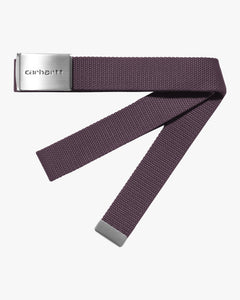 Carhartt WIP Clip Belt Chrome - Cozy Purple