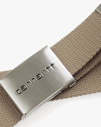 Carhartt WIP Clip Belt Chrome - Leather