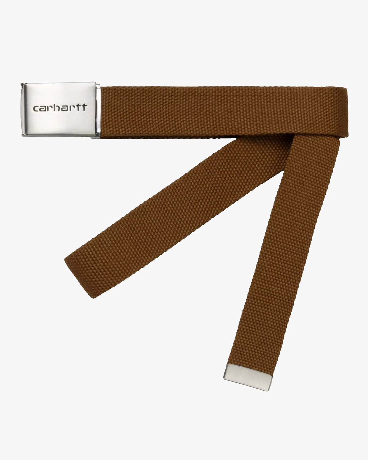 Carhartt WIP Clip Belt Chrome - WIP Hamilton Brown