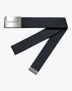 Carhartt WIP Clip Belt Chrome - Deep Night