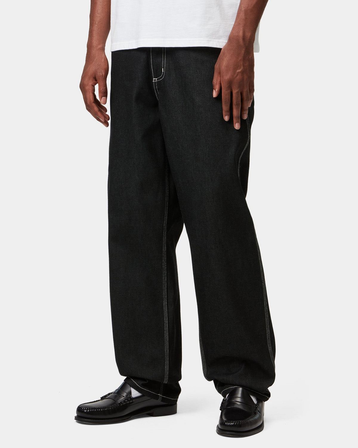 Carhartt WIP Simple Pant Loose Fit Mens Jeans - Black One Wash | Carhartt WIP Jeans | JEANSTORE