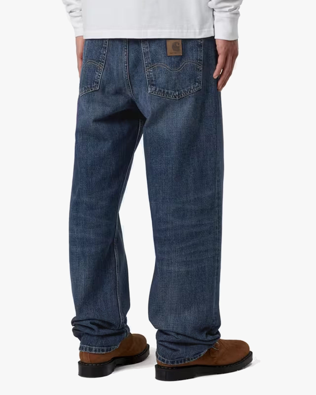 Carhartt WIP Marlow Pant Relaxed Straight Mens Jeans - Blue Dark Used Wash