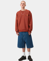 Carhartt WIP American Script Sweat - Oxide Red