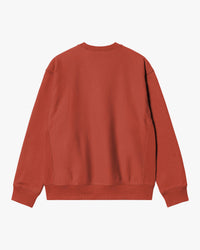 Carhartt WIP American Script Sweat - Oxide Red