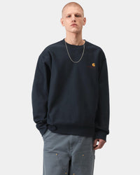 Carhartt WIP American Script Sweat - Deep Night