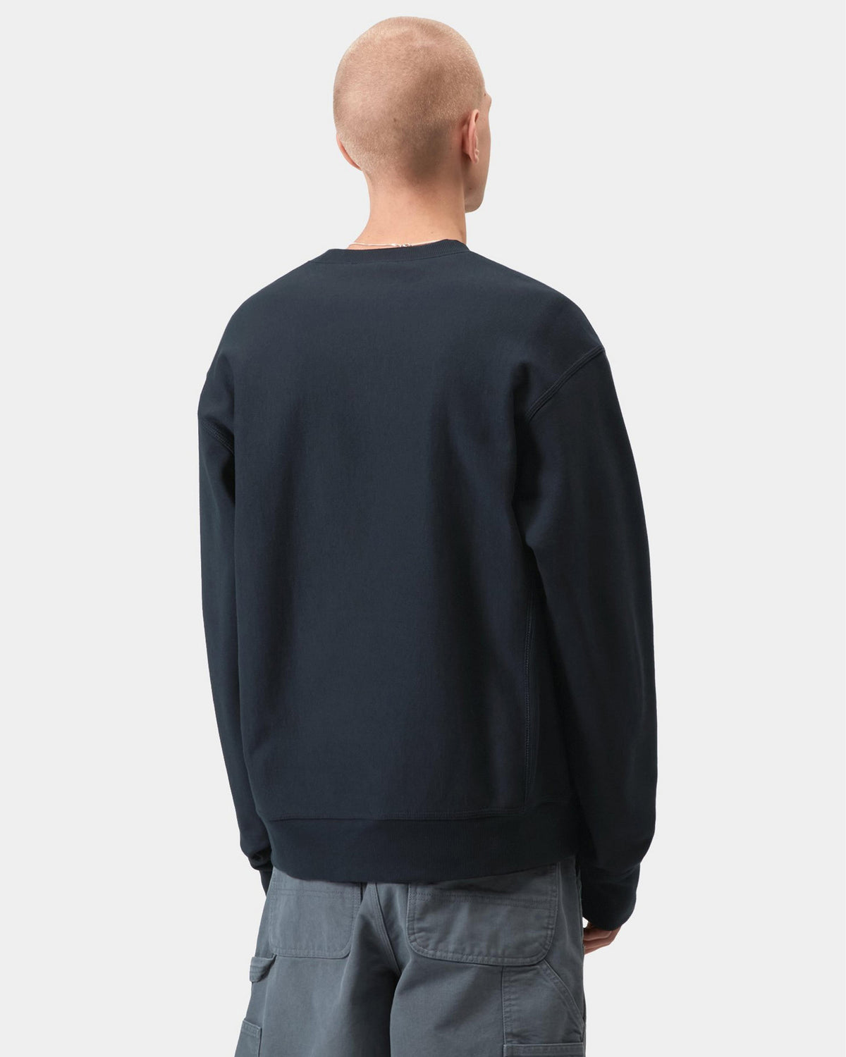 Carhartt WIP American Script Sweat - Deep Night