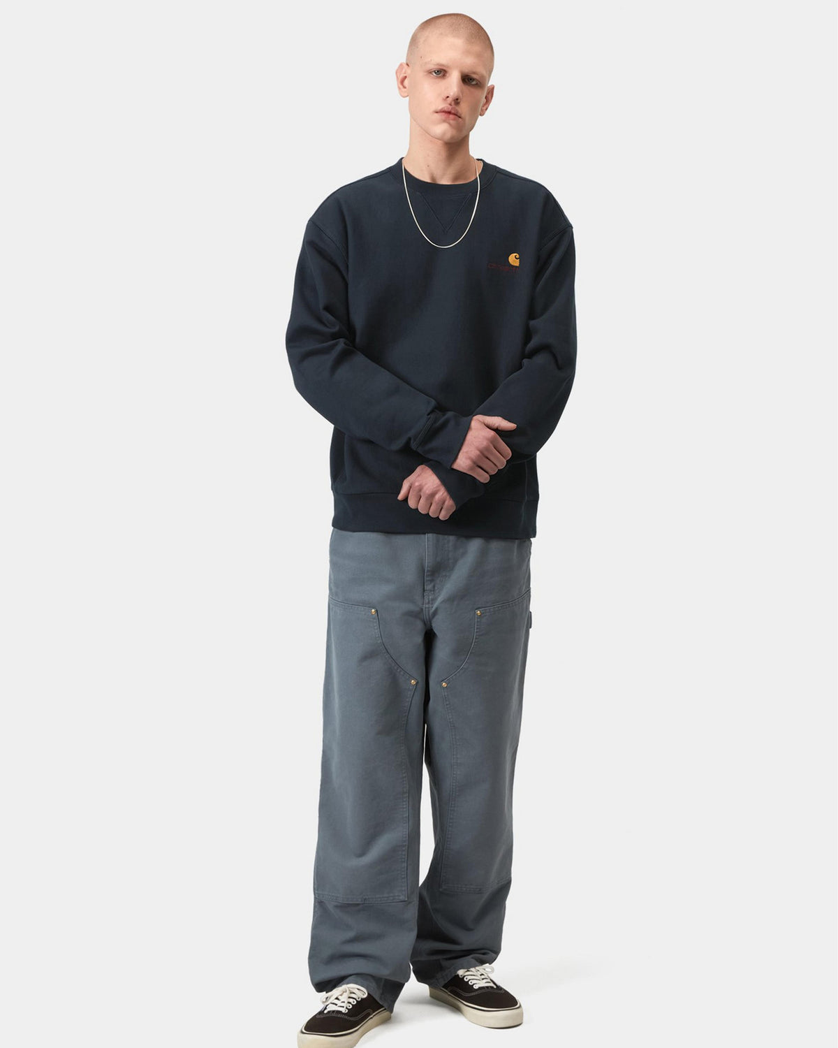 Carhartt WIP American Script Sweat - Deep Night