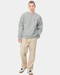 Carhartt WIP American Script Sweat - Grey Heather