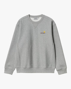 Carhartt WIP American Script Sweat - Grey Heather