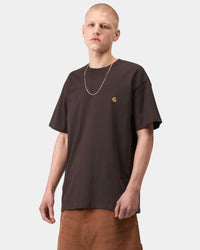 Carhartt WIP S/S Chase Tee - Shale / Gold | Carhartt WIP T Shirts | JEANSTORE