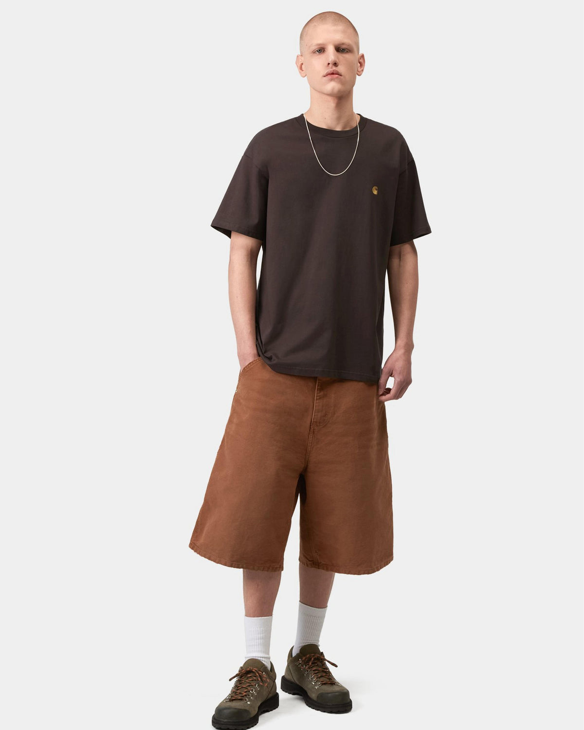 Carhartt WIP S/S Chase Tee - Shale / Gold | Carhartt WIP T Shirts | JEANSTORE