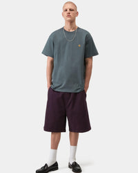 Carhartt WIP S/S Chase Tee - Cozy Blue / Gold | Carhartt WIP T Shirts | JEANSTORE