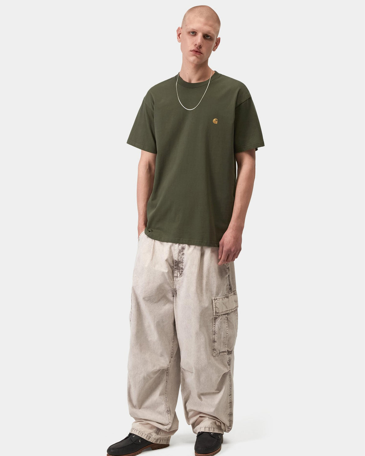 Carhartt WIP S/S Chase Tee - Leaf / Gold | Carhartt WIP T Shirts | JEANSTORE