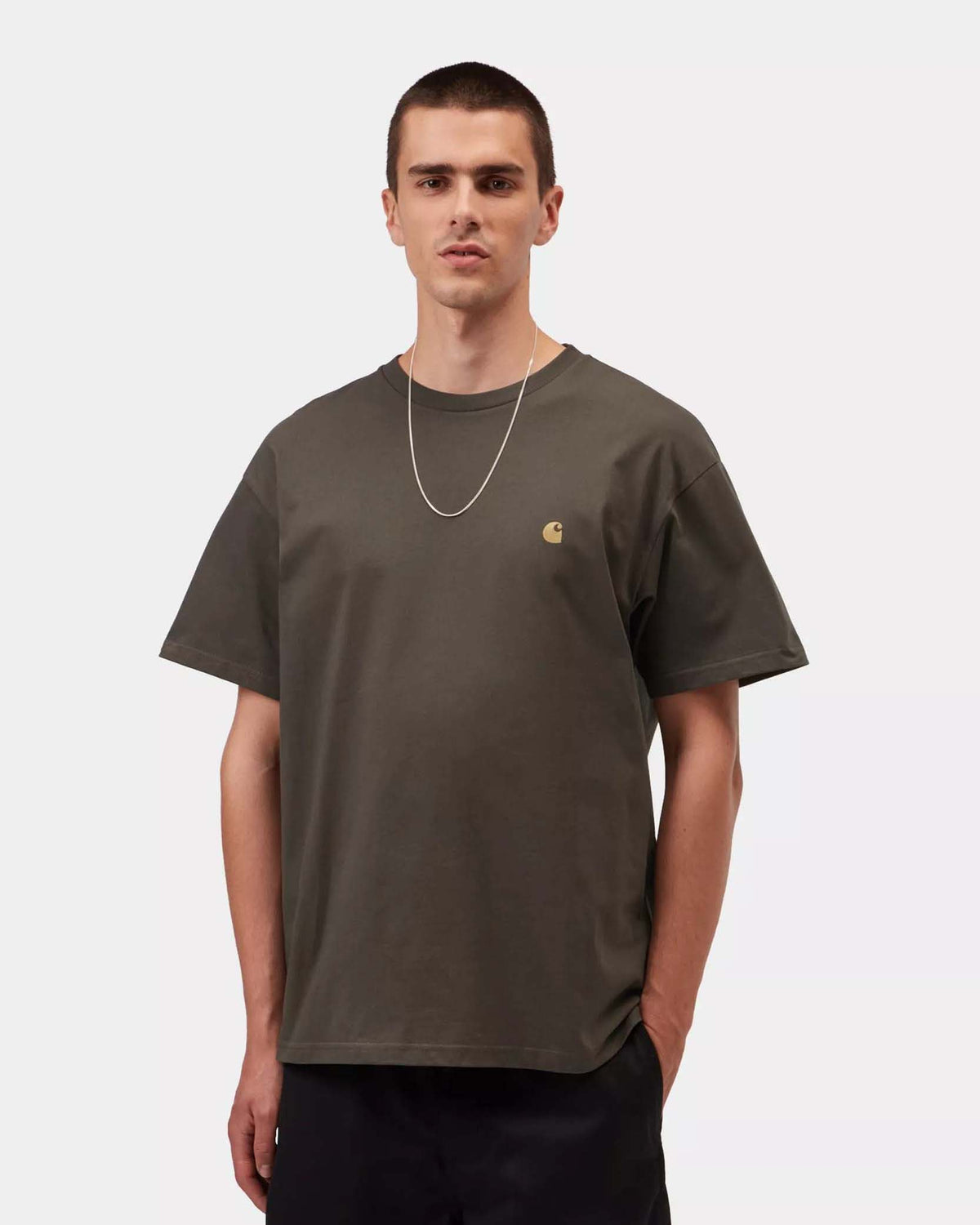 Carhartt WIP S/S Chase Tee - Shungite / Gold
