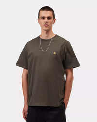Carhartt WIP S/S Chase Tee - Shungite / Gold
