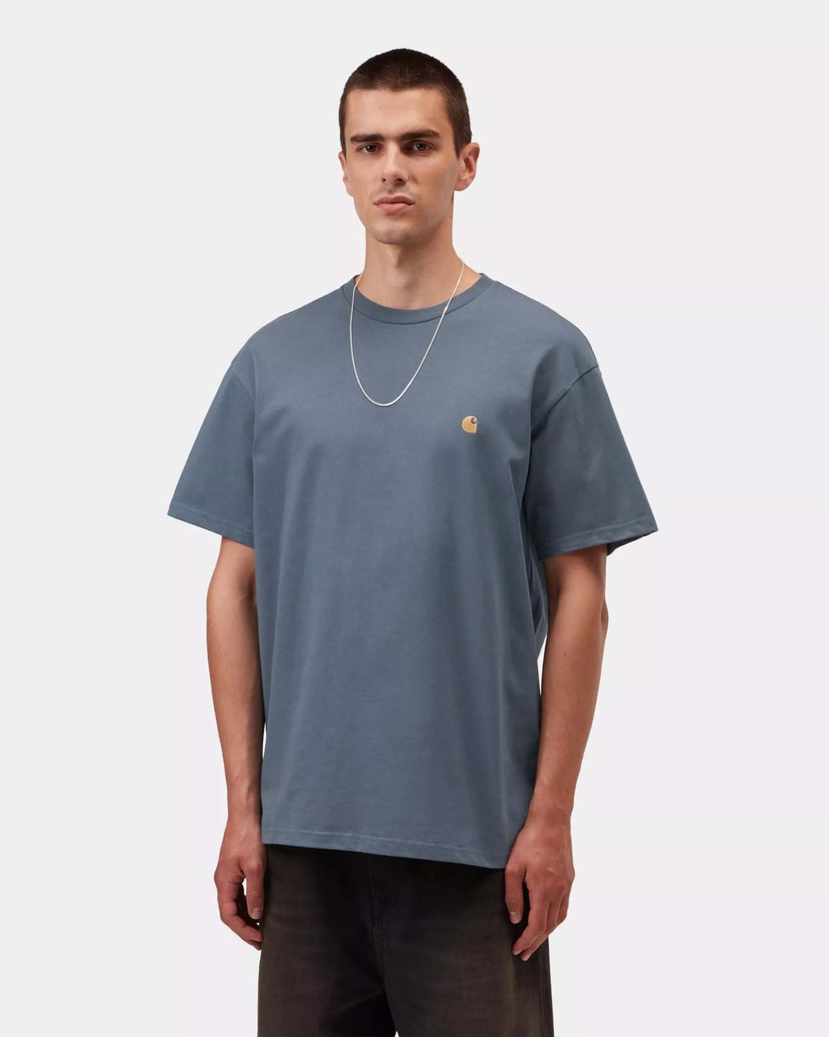 Carhartt WIP S/S Chase Tee - Icesheet / Gold