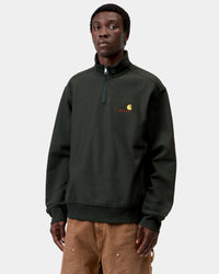 Carhartt WIP Half Zip American Script Sweat - Raven