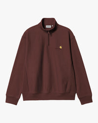 Carhartt WIP Half Zip American Script Sweat - Amarone