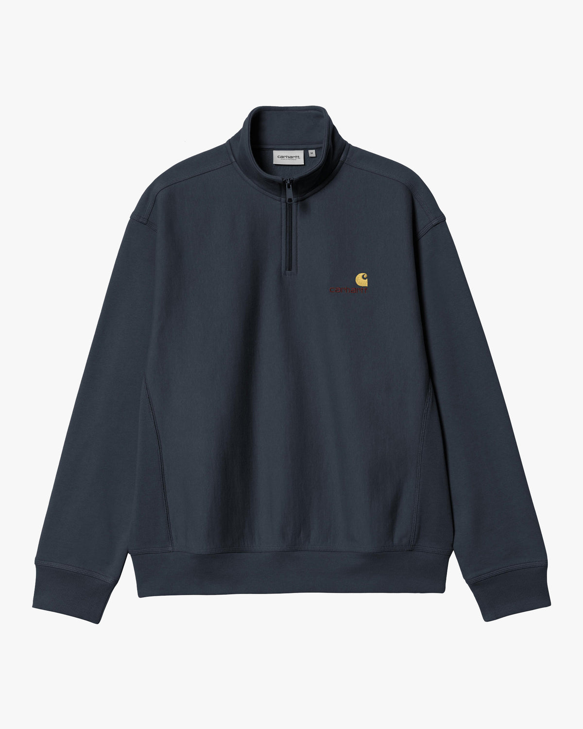 Carhartt WIP Half Zip American Script Sweat - Deep Night