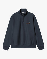 Carhartt WIP Half Zip American Script Sweat - Deep Night