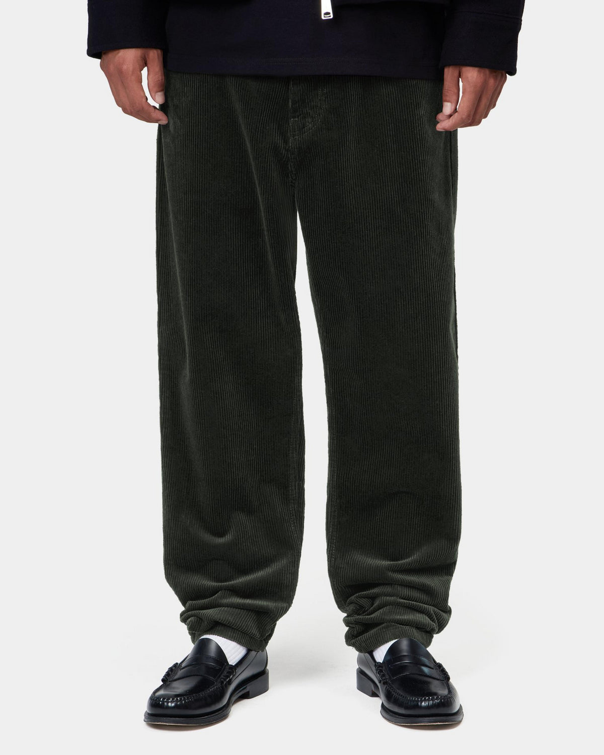 Carhartt WIP Newel Pant Relaxed Tapered Mens Cords - Raven Rinsed