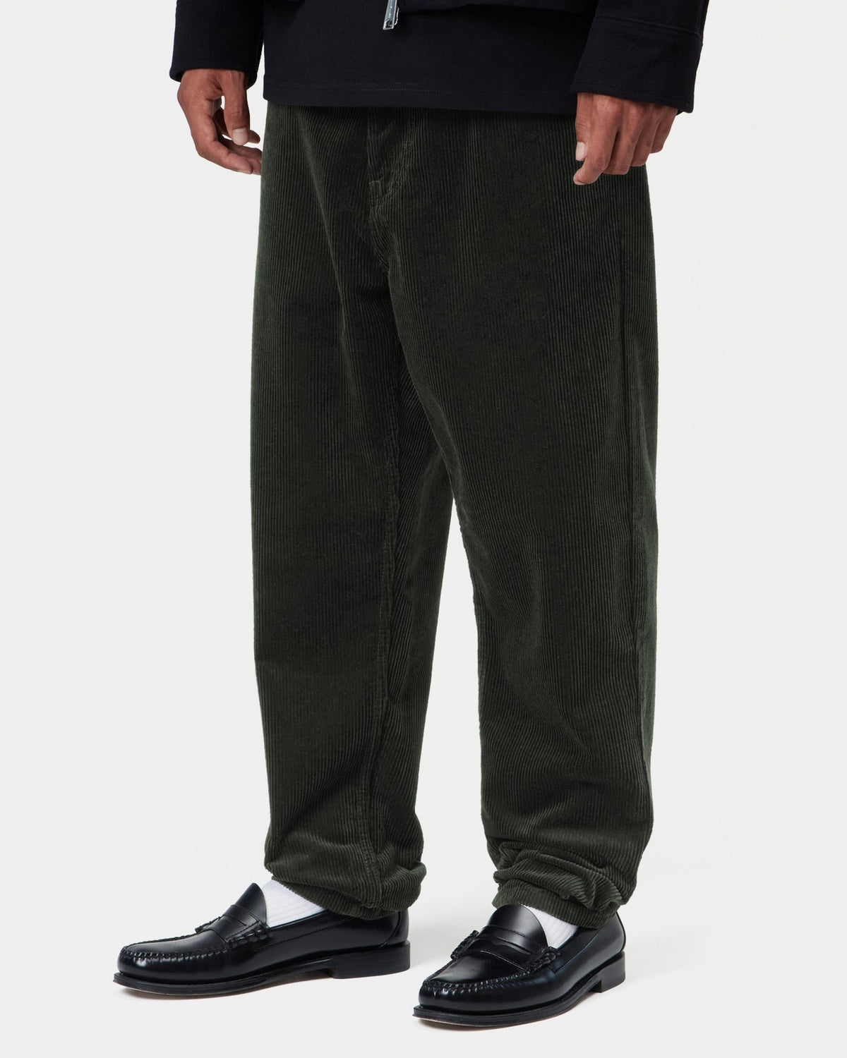 Carhartt WIP Newel Pant Relaxed Tapered Mens Cords - Raven Rinsed